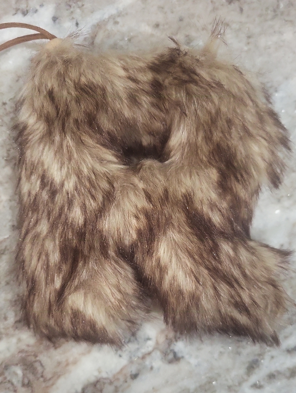 NWT! Vintage Target Plush Faux Fur Letter R Christmas Ornament - 2017